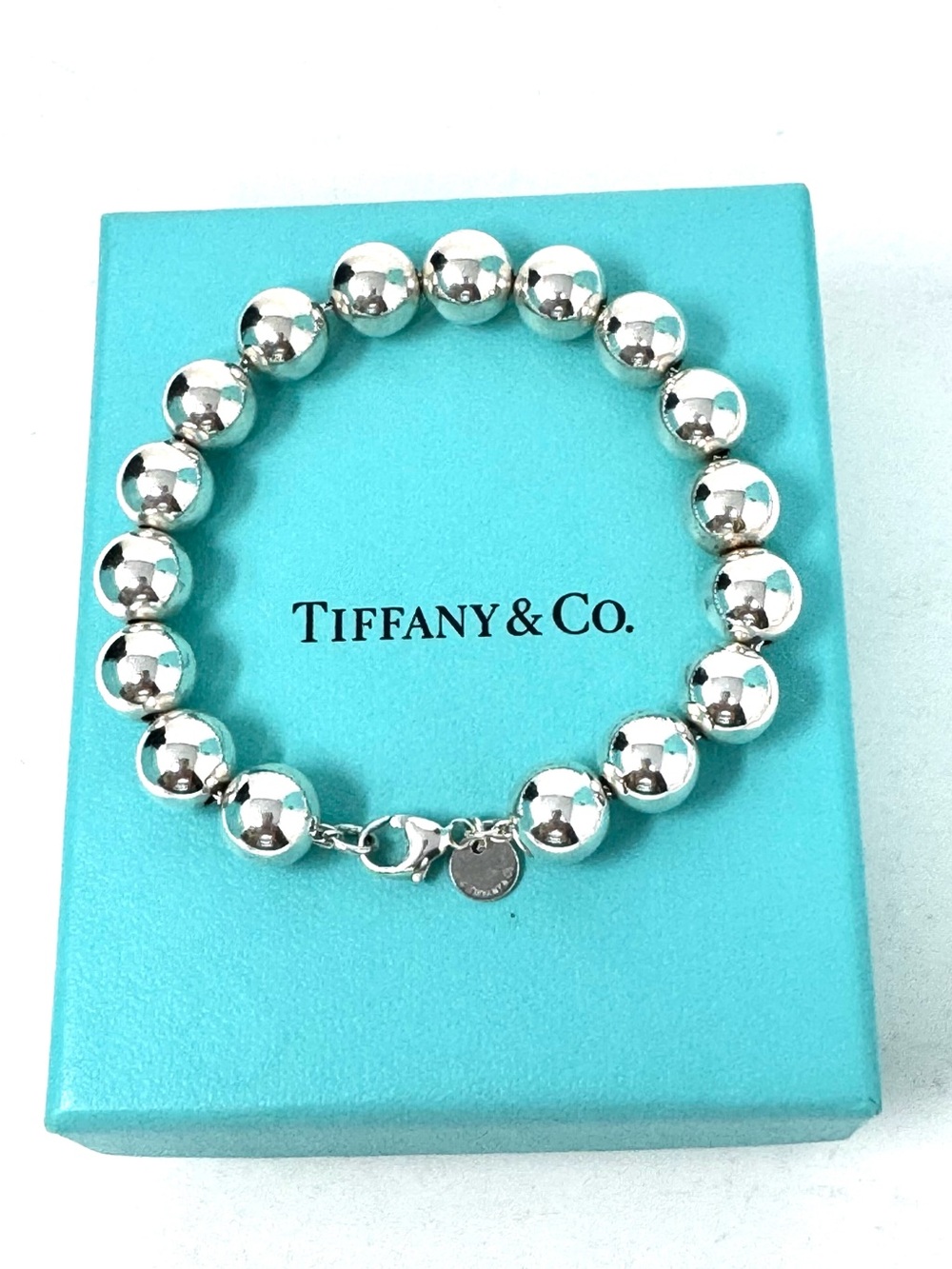 Authentic Tiffany & Co. Ball Beaded 10mm Bracelet. - Picture 5 of 10